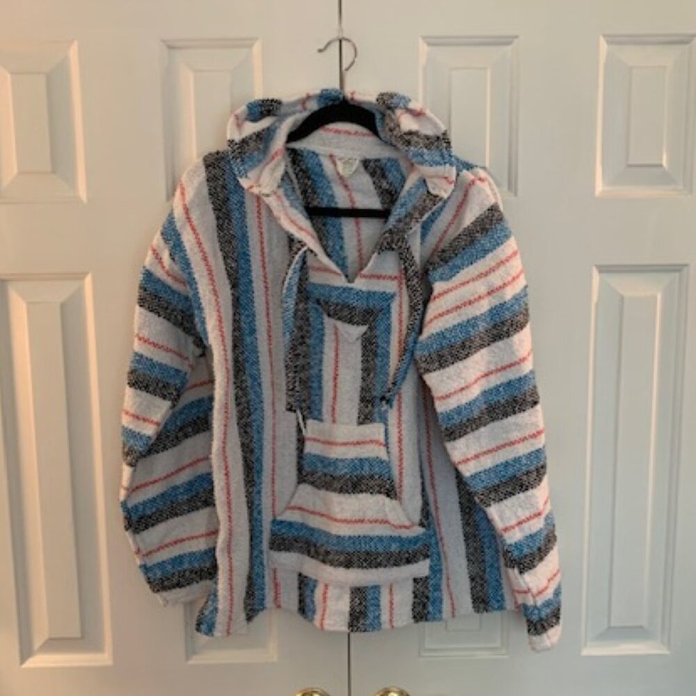 Del Mex Baja Hoodie Pullover Poncho